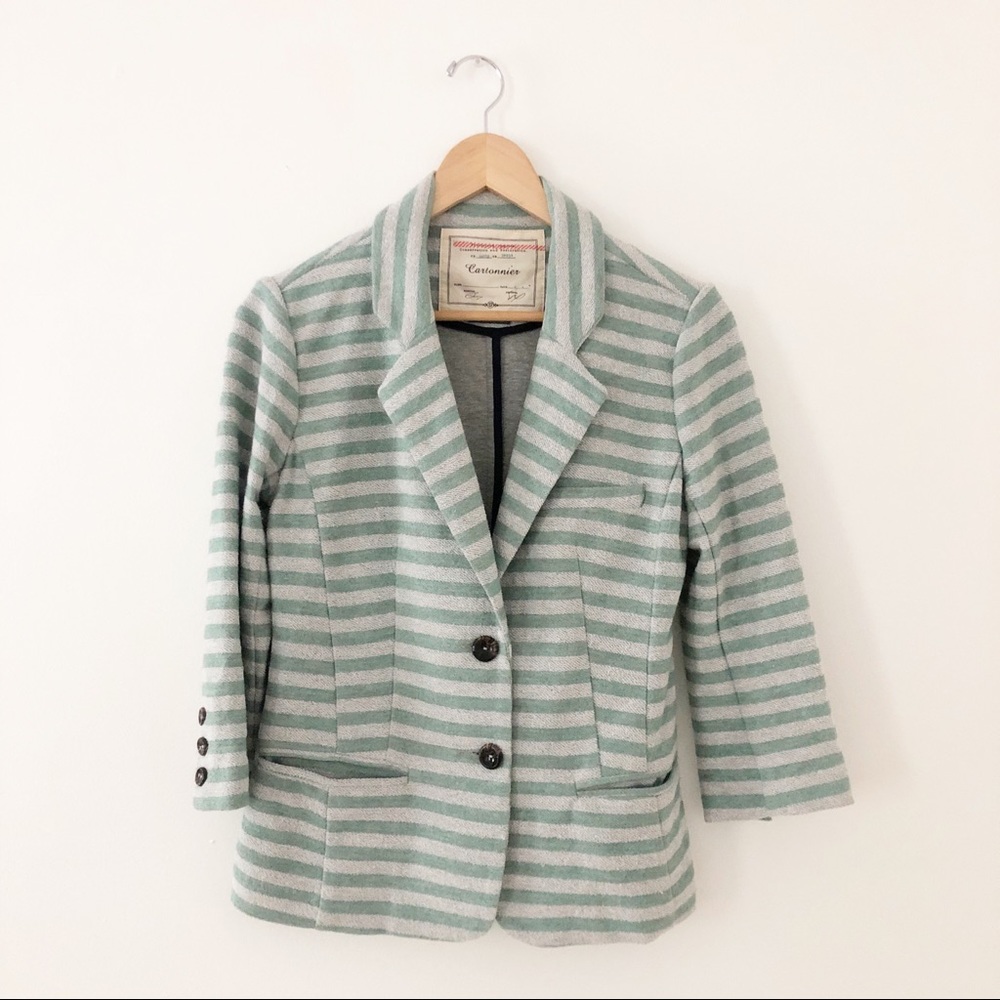 Anthropologie | Cartonnier Terry Striped Blazer